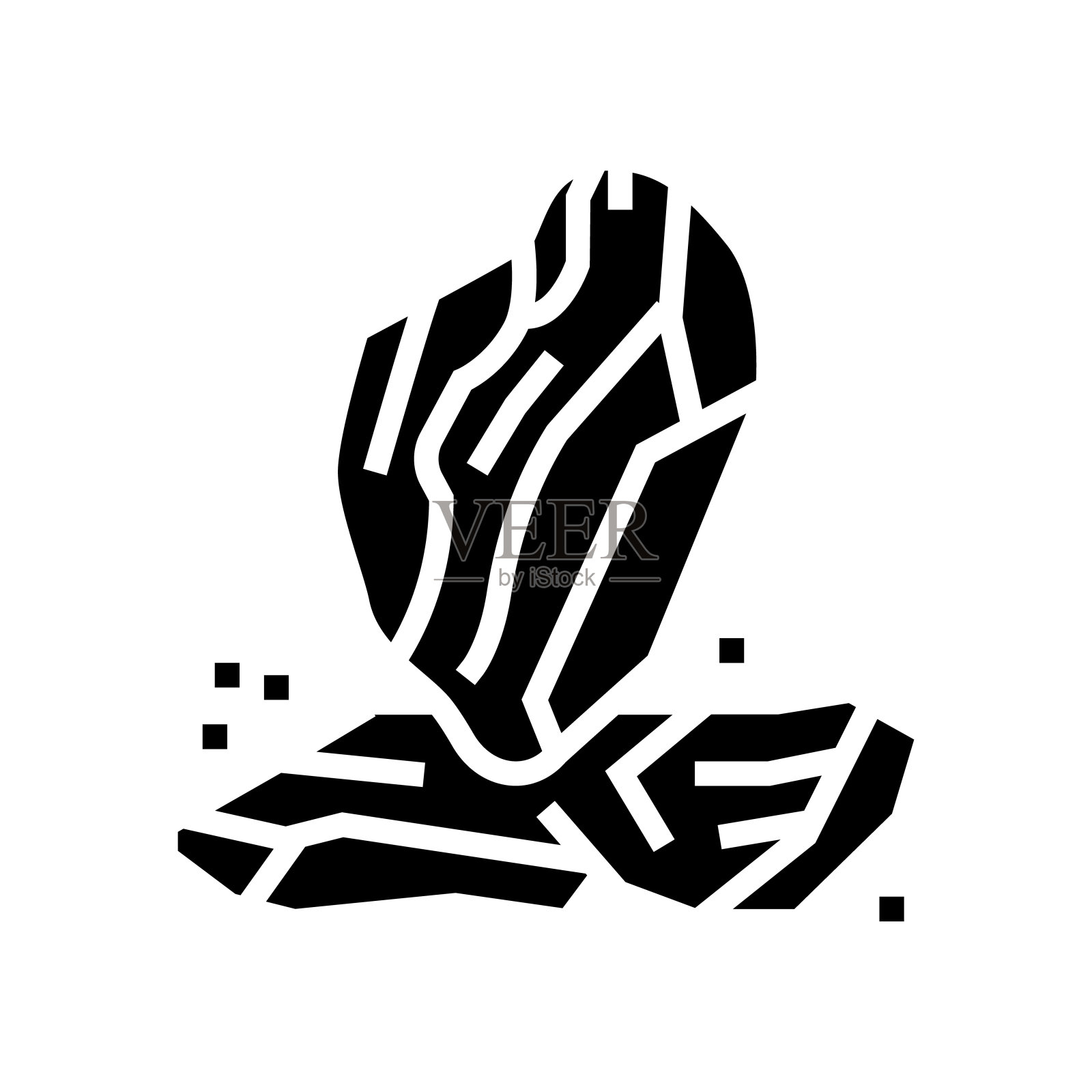 安非他明药物字形图标矢量插图插画图片素材