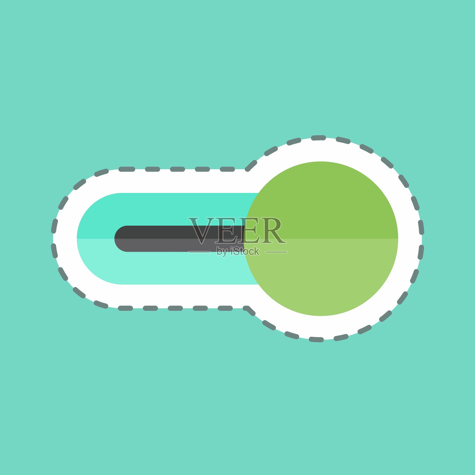 粘贴线切割开关打开。适合网页界面符号。简单的设计可编辑。设计模板向量。简单的符号说明插画图片素材