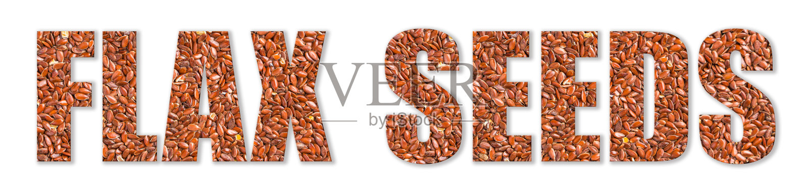 亚麻籽，亚麻籽纹理的铭文。照片摄影图片