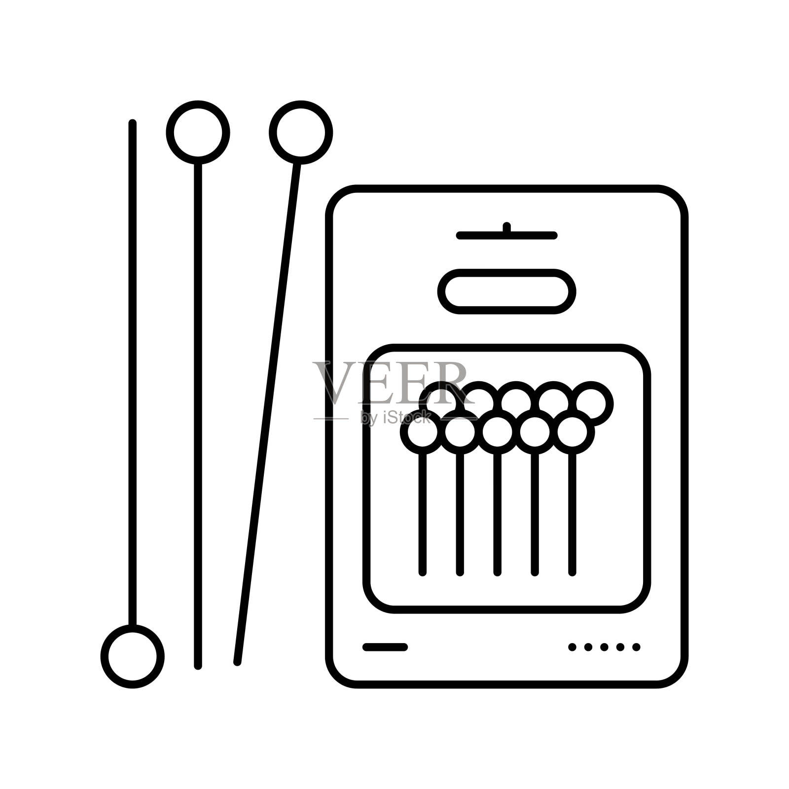 引脚配件设置线图标矢量插图图标素材