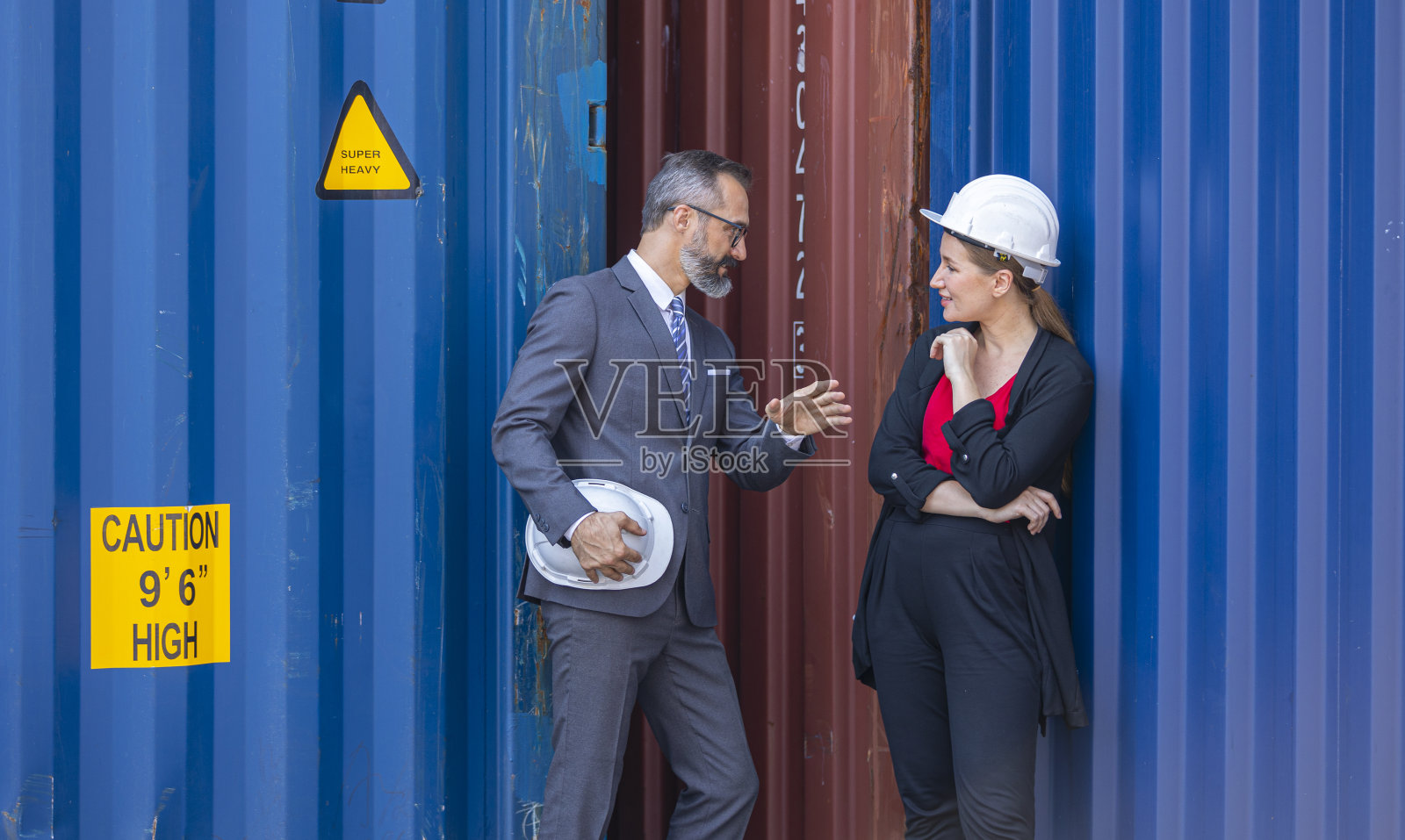集装箱物流经理照片摄影图片