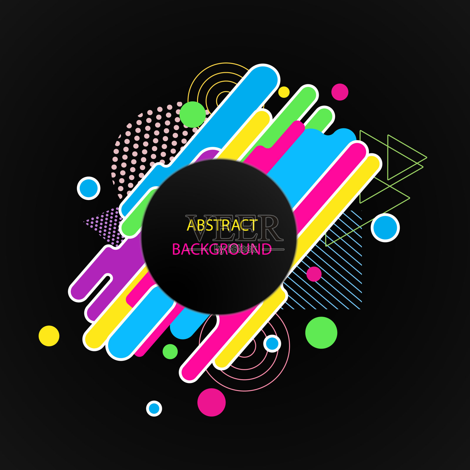 抽象时髦的几何背景。插画图片素材