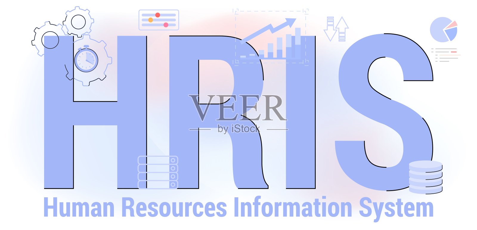 人力资源信息系统人力资源网络业务插画图片素材