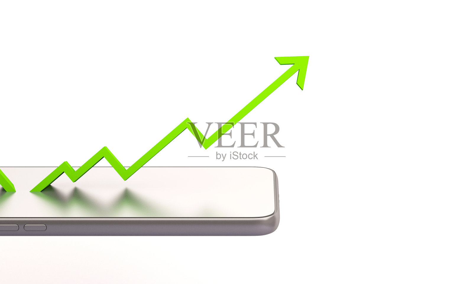 3d手机用箭头进行网上股市交易用，3d渲染背景图照片摄影图片