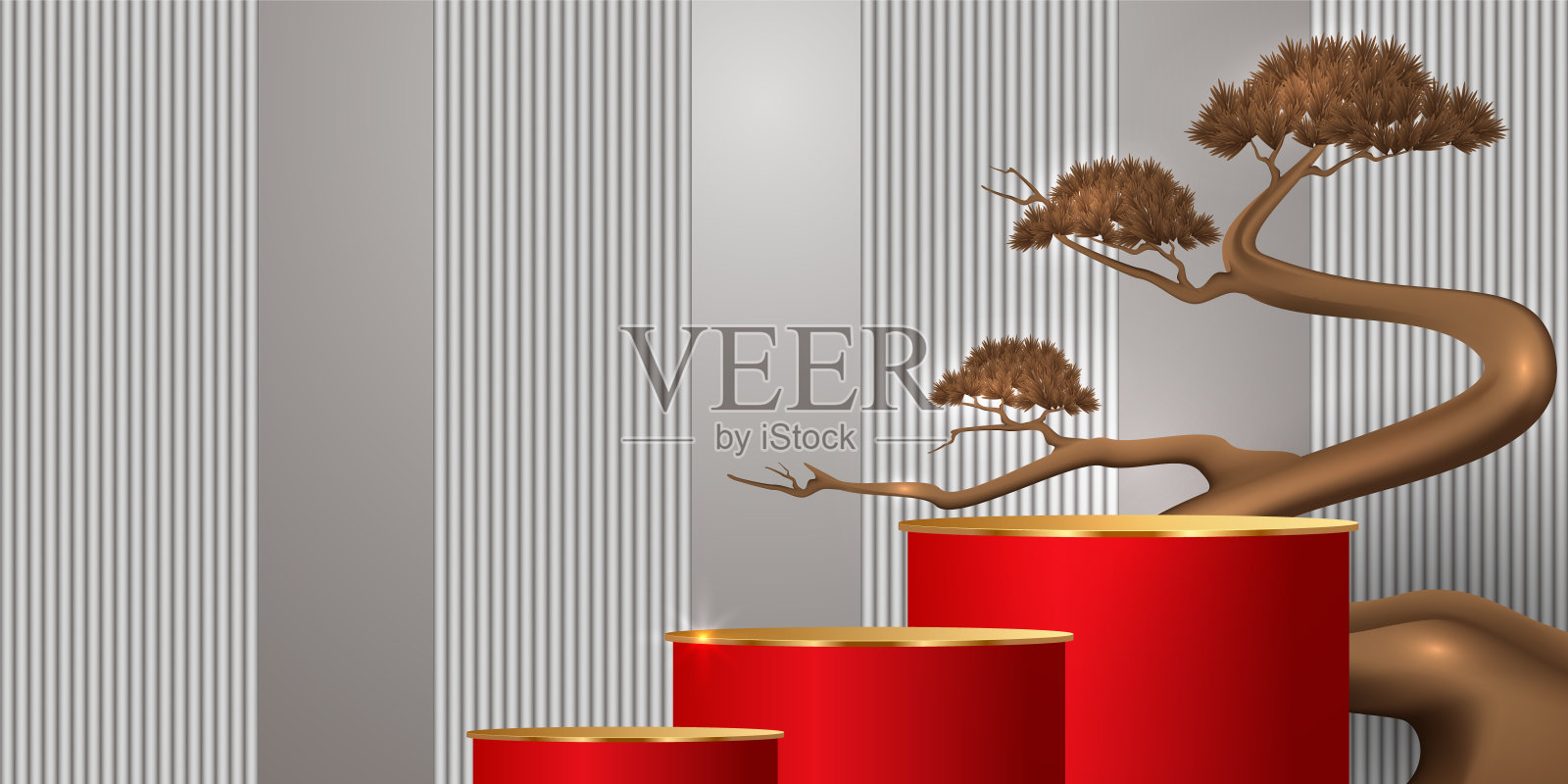 中国新年的讲台和背景插画图片素材