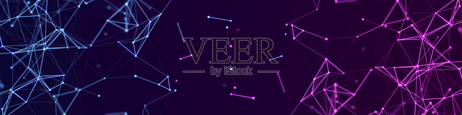 多边形背景与点和线。网络连接结构。科学和技术。3 d照片摄影图片