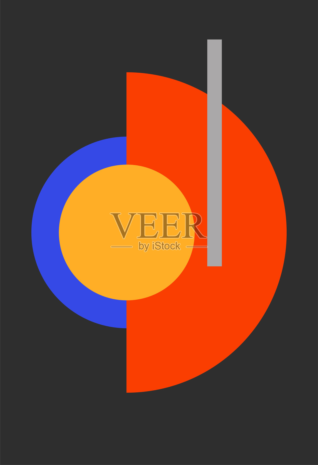 几何形状，柔和的形状。对比色，平面设计。插画图片素材