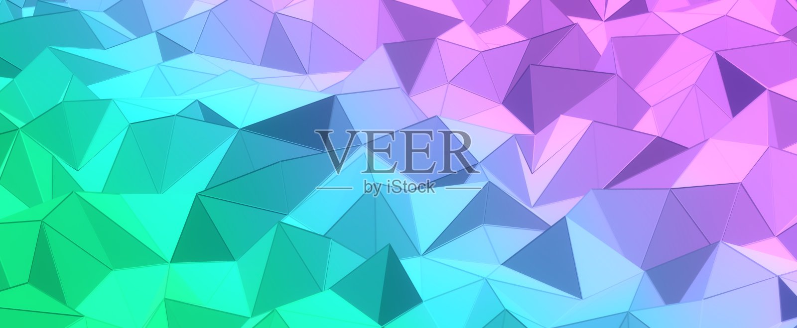 紫色水晶山与蓝色梯度背景照片摄影图片