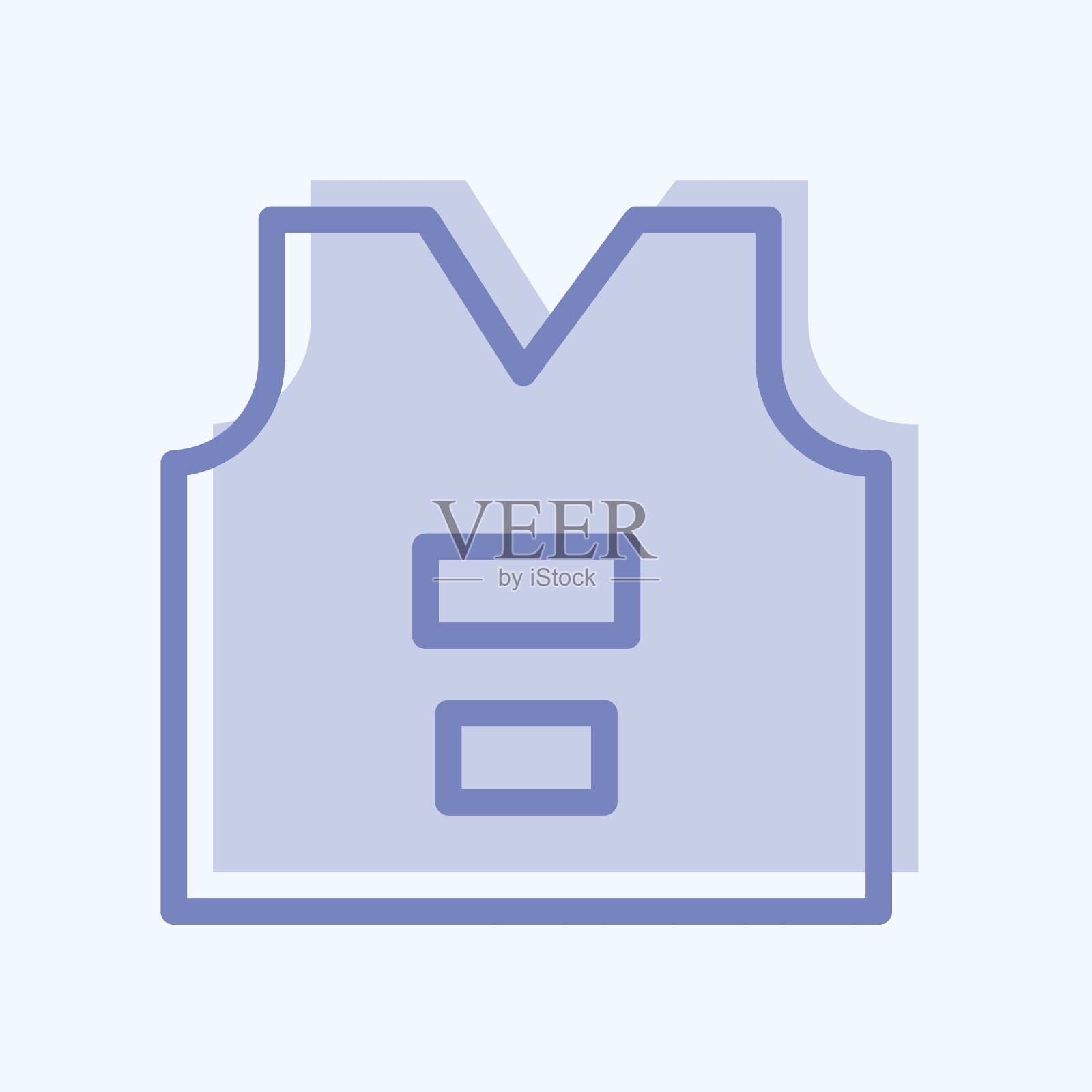 图标救生衣。适合教育符号。两个音调的风格。简单的设计可编辑。设计模板向量。简单的说明插画图片素材