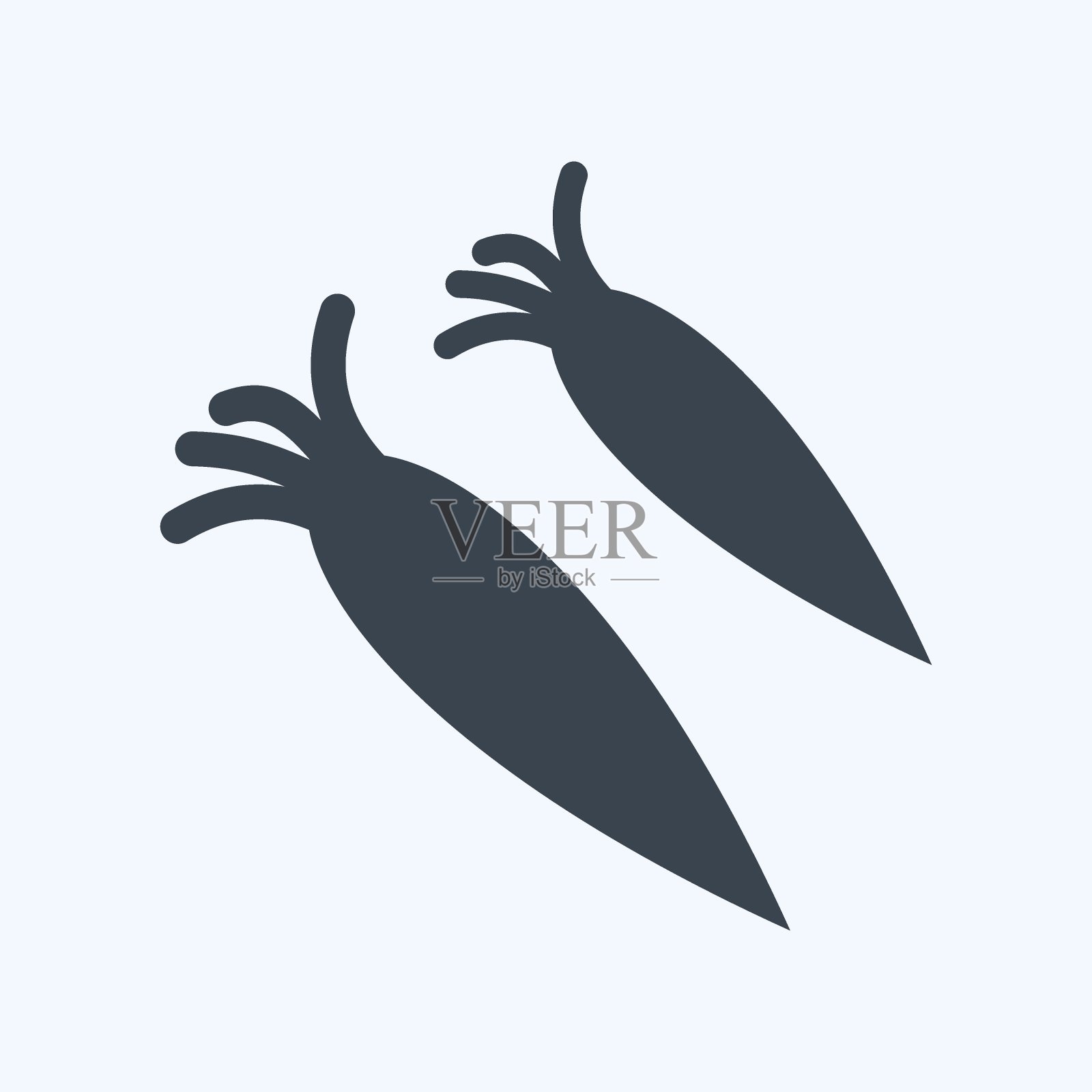 胡萝卜图标，花园标志，glyph风格，简约设计插画图片素材