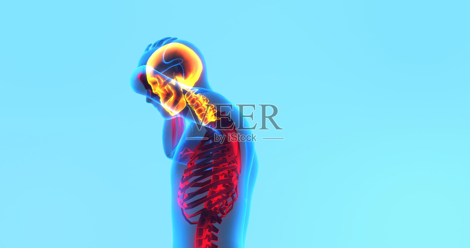 感觉头痛。病人需要治疗照片摄影图片