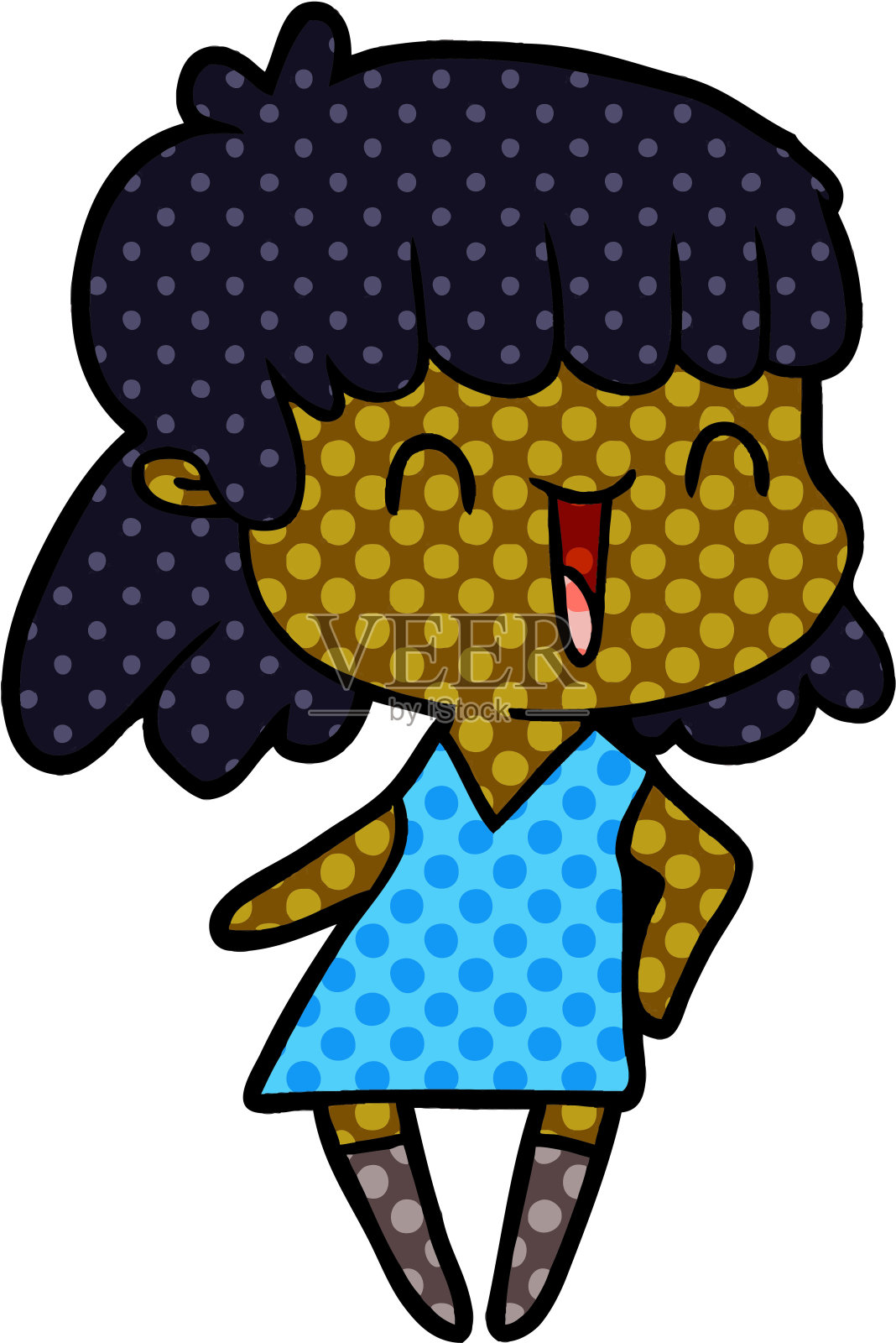 卡通的女人插画图片素材