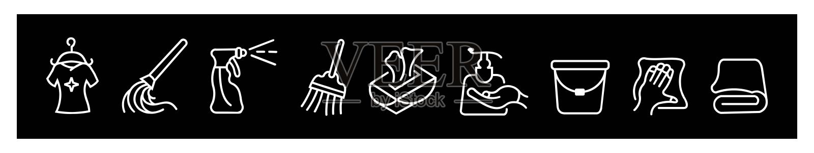 医疗清洁和洗手插画图片素材