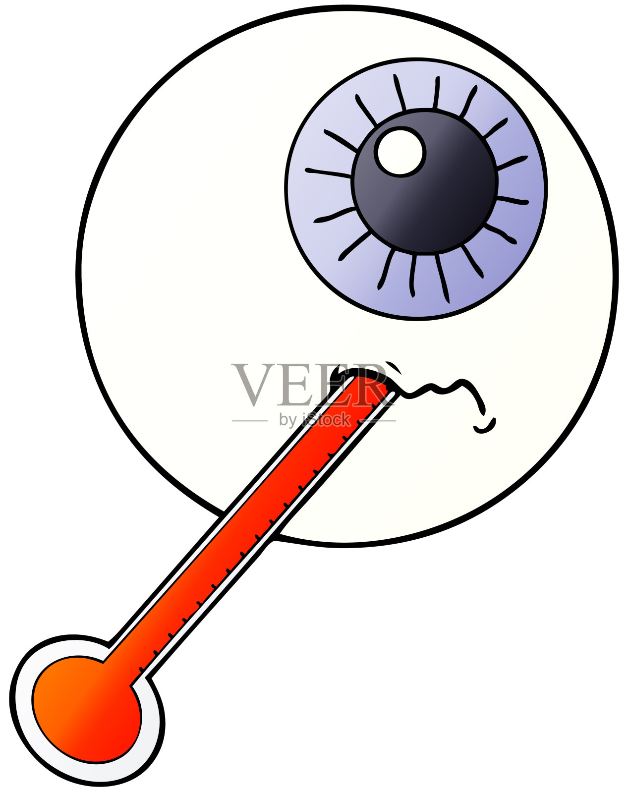 卡通病眼球插画图片素材