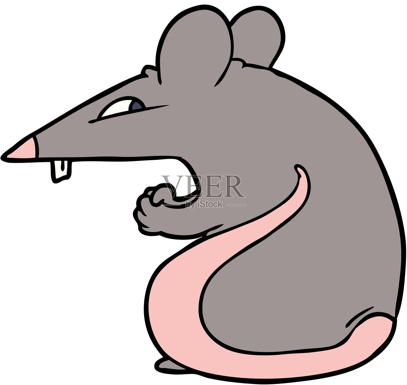 狡猾的卡通老鼠插画图片素材