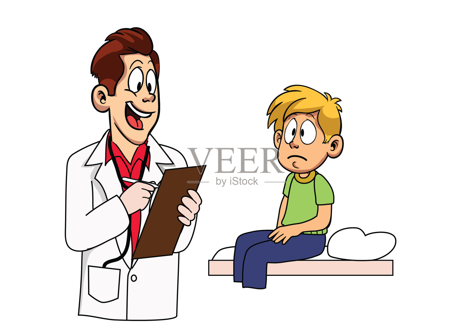 看医生插画图片素材