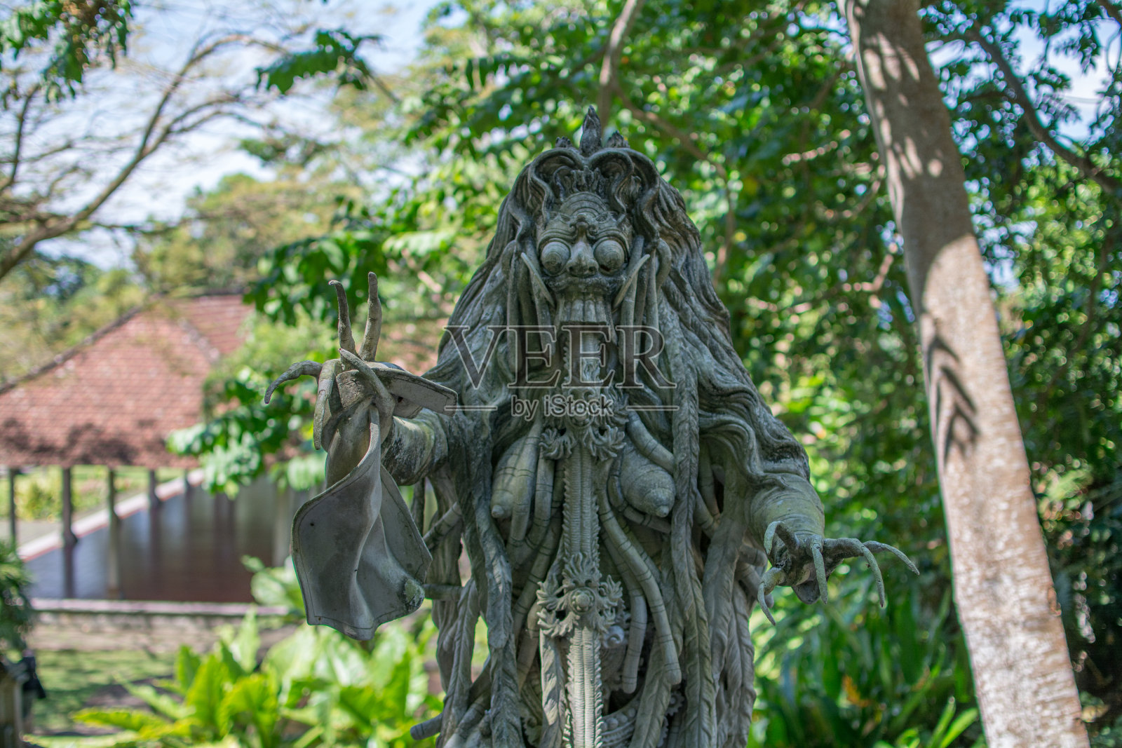 印尼巴厘岛Tirta Gangga公园的石头生物照片摄影图片