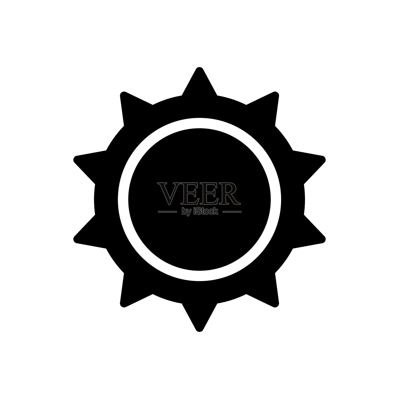 简单的太阳平面图标矢量插图插画图片素材