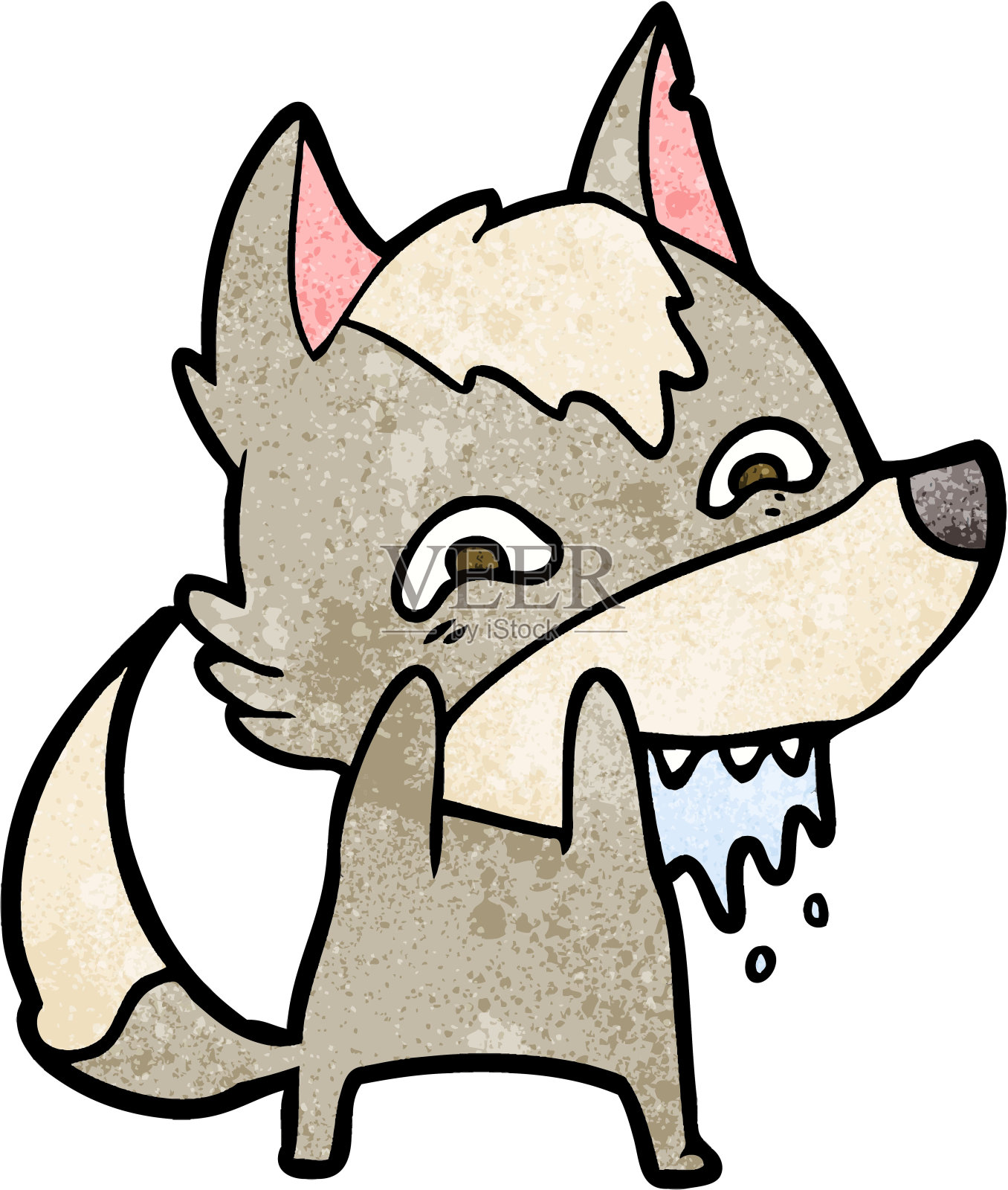 卡通饿狼设计元素图片