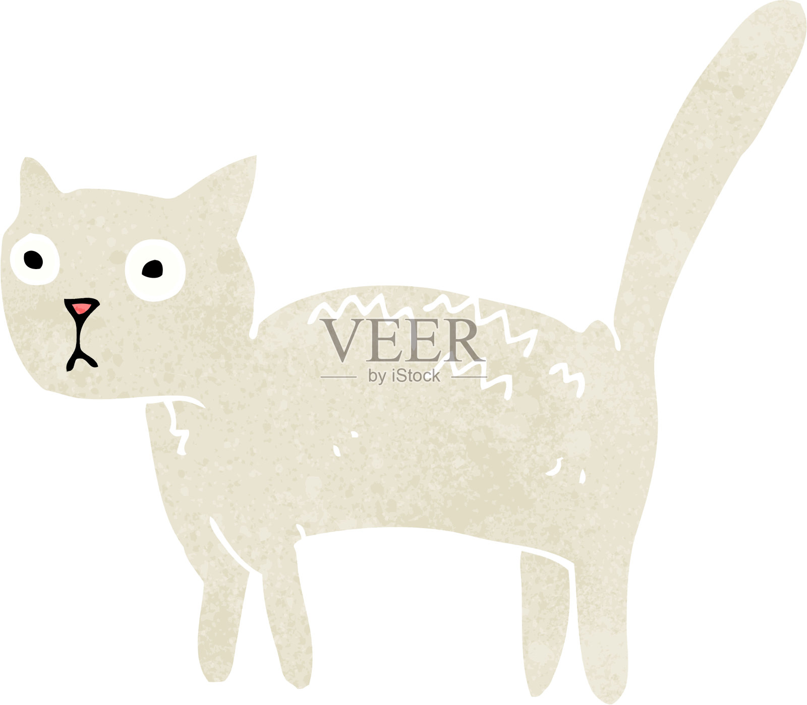 卡通惊吓猫插画图片素材