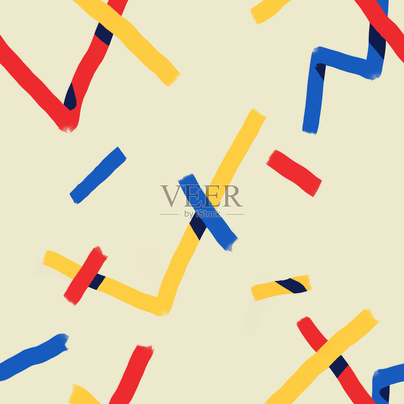 无缝的图案和新潮抽象的80年代美学创意极简艺术手绘构图是墙壁装饰的理想选择，如明信片或宣传册设计。插画图片素材