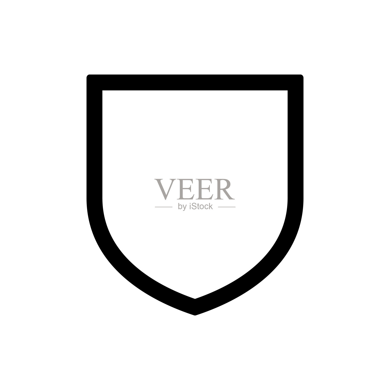 盾牌简单的平面图标矢量插图插画图片素材