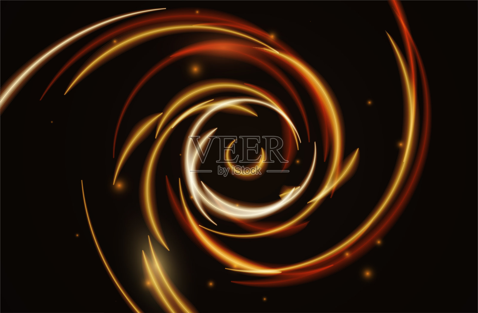 闪闪发光的效果灯旋转插画图片素材