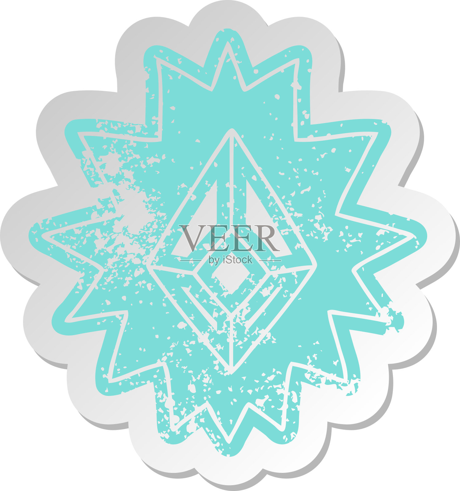 心疼旧卡通贴纸的红色明亮的珠宝插画图片素材