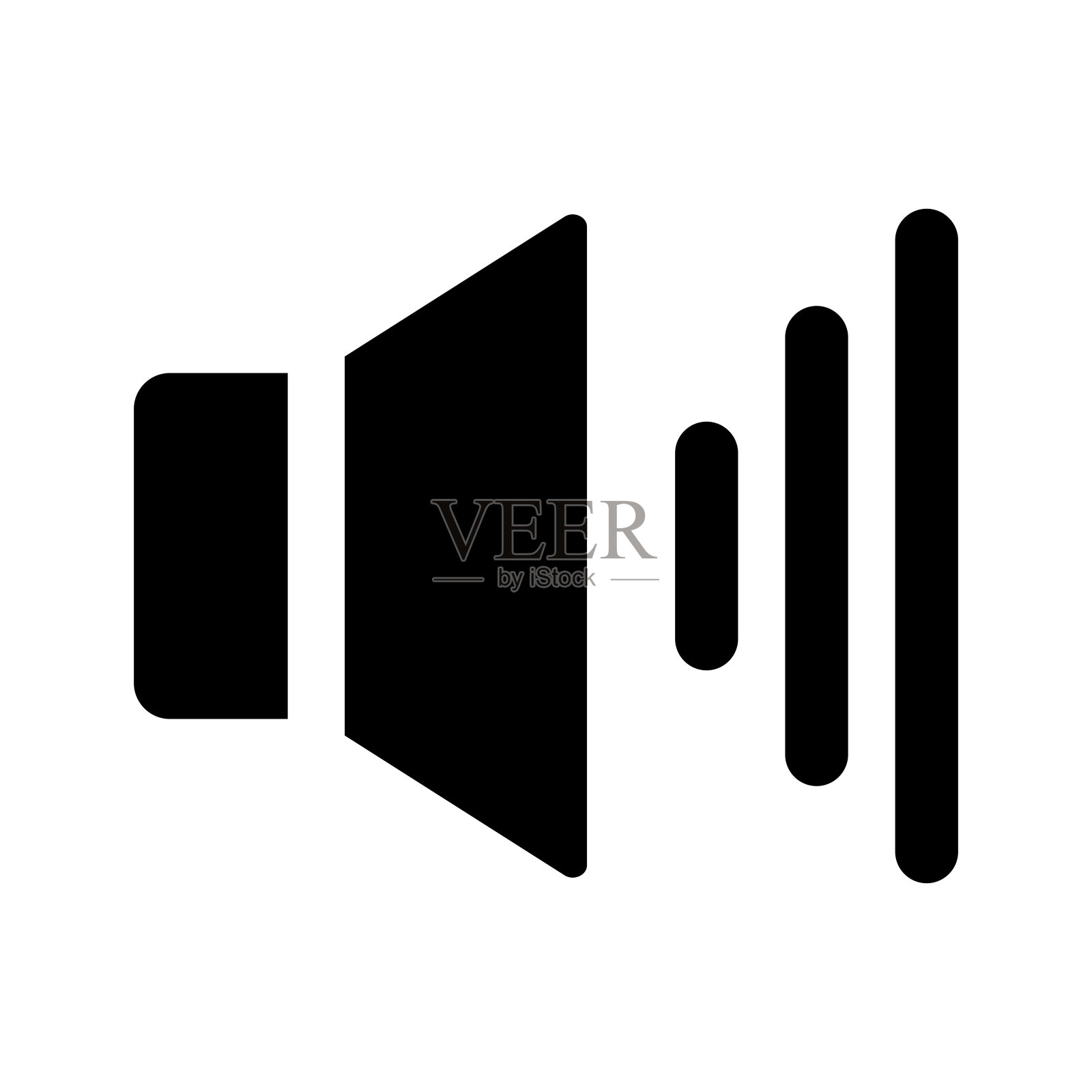 扬声器简单的平面图标矢量插图插画图片素材