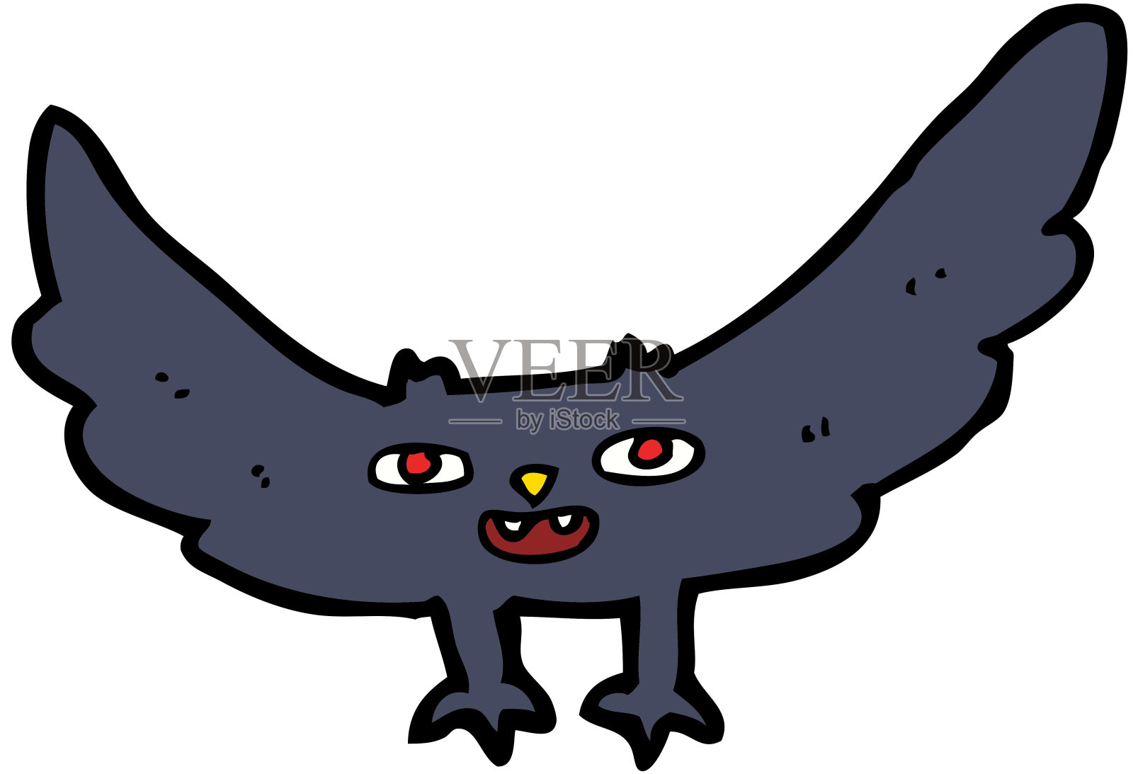 卡通幽灵吸血鬼蝙蝠插画图片素材