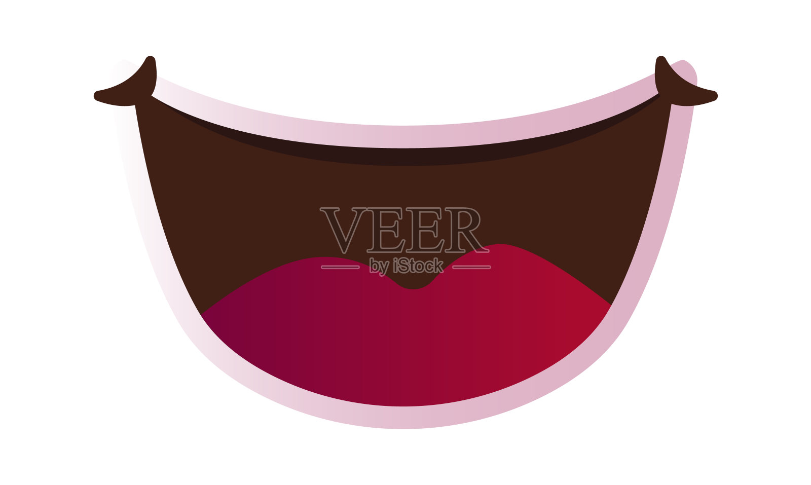 笑扁图标搞笑心形表情符号牙齿元素插画图片素材