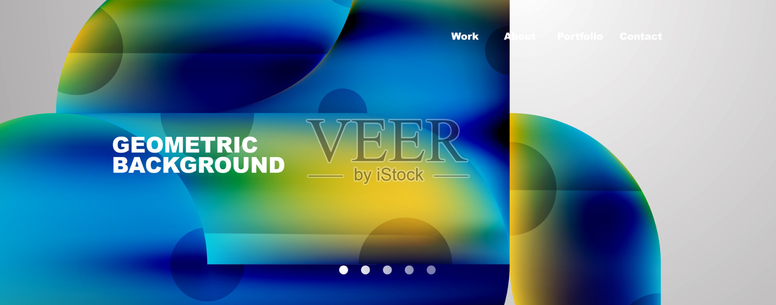 圆形元素和几何线条插画图片素材