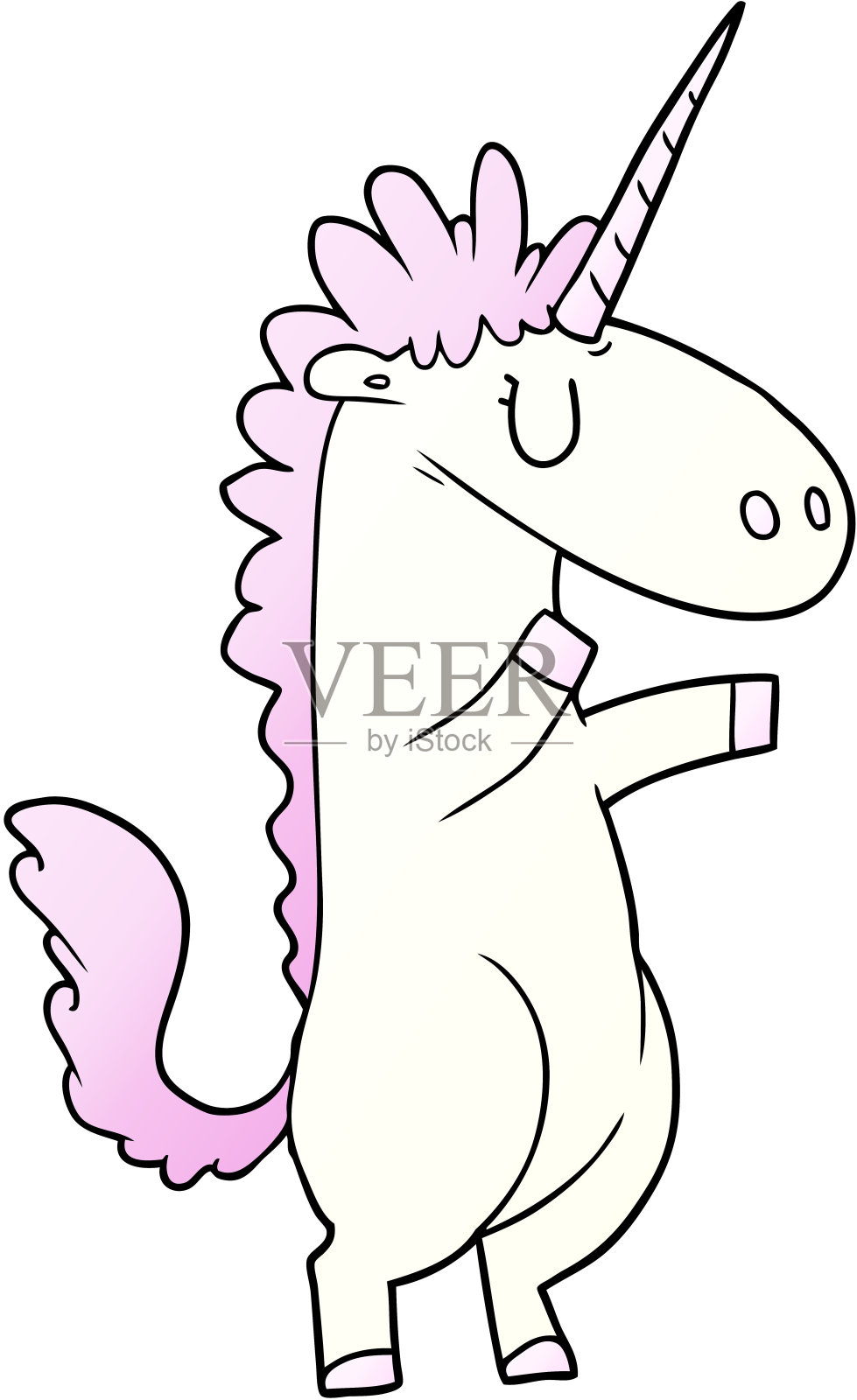 卡通独角兽插画图片素材