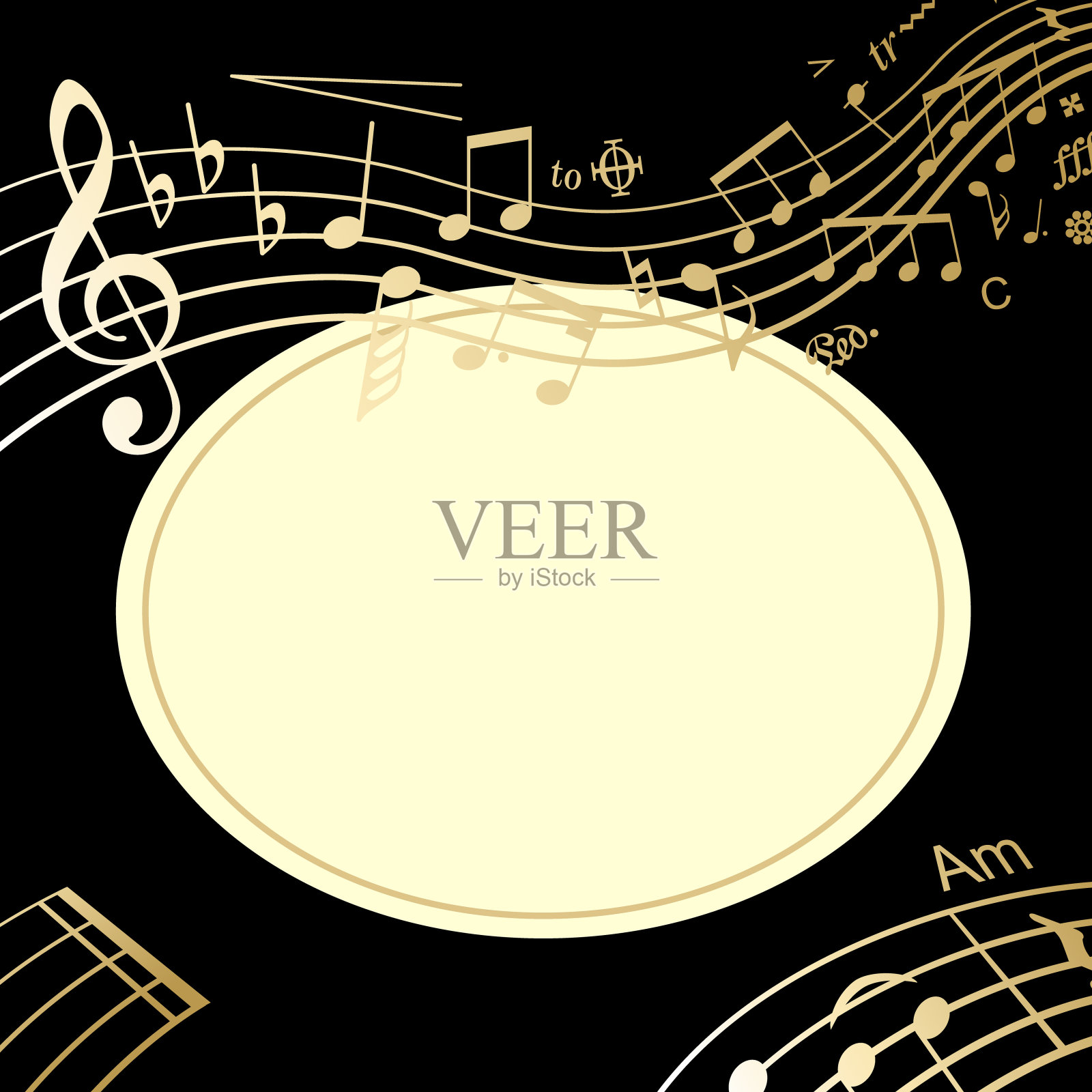 音乐符号的背景插图插画图片素材