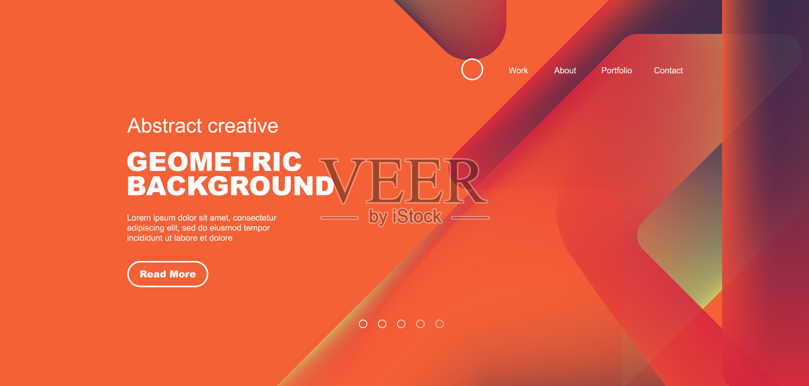 抽象新潮的几何图案海报插画图片素材