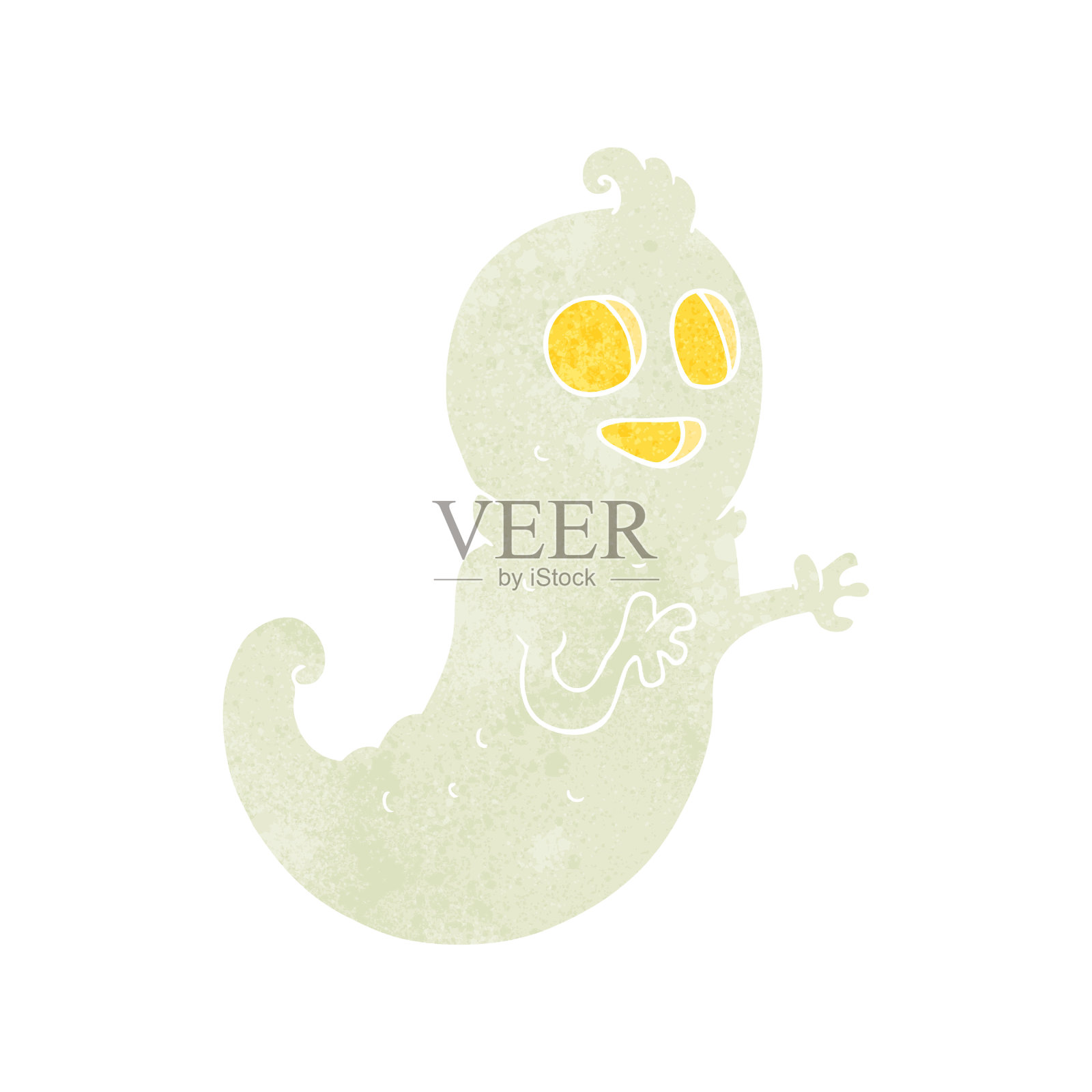 手绘复古卡通鬼插画图片素材