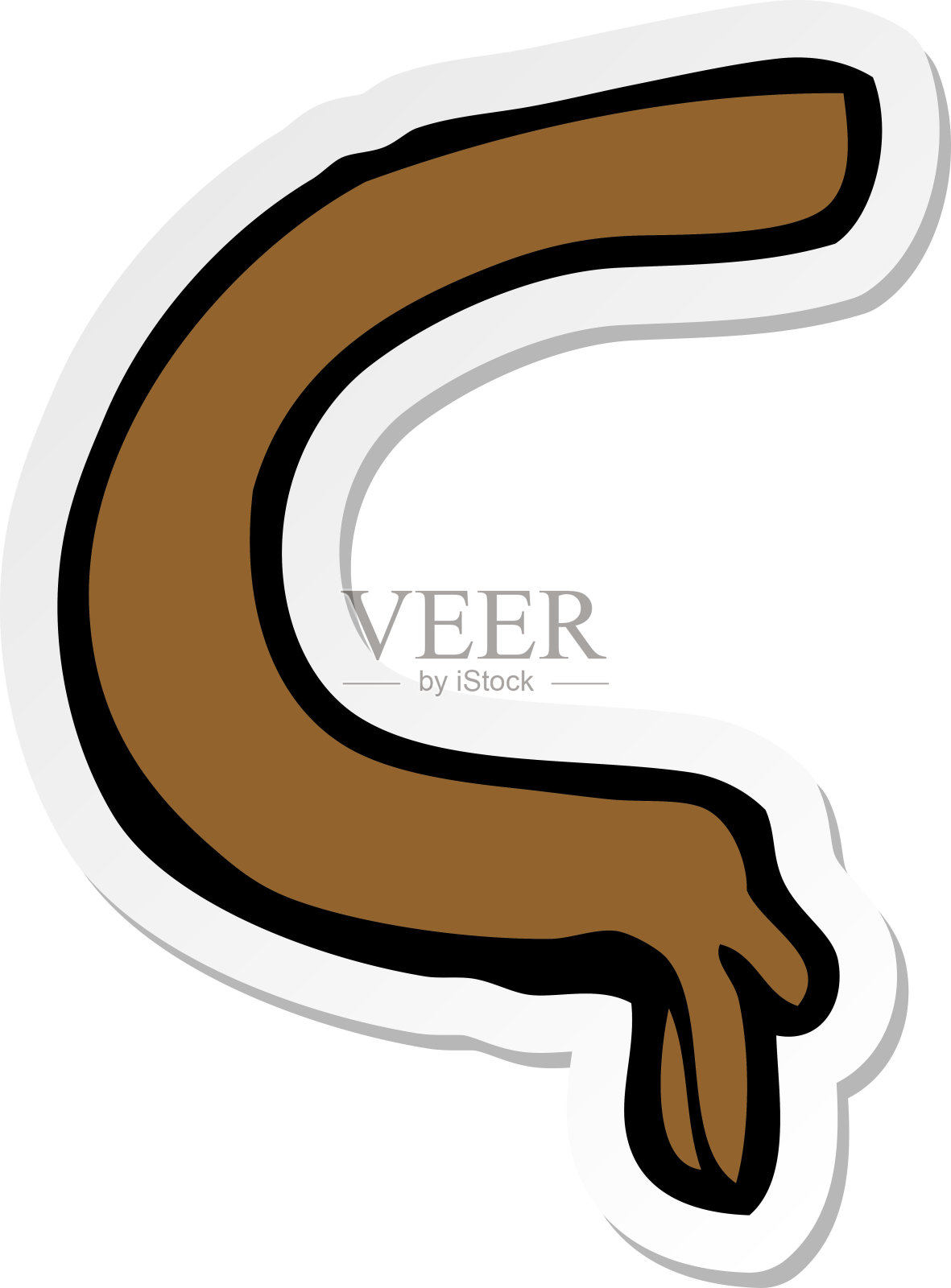 一个卡通手臂的贴纸插画图片素材