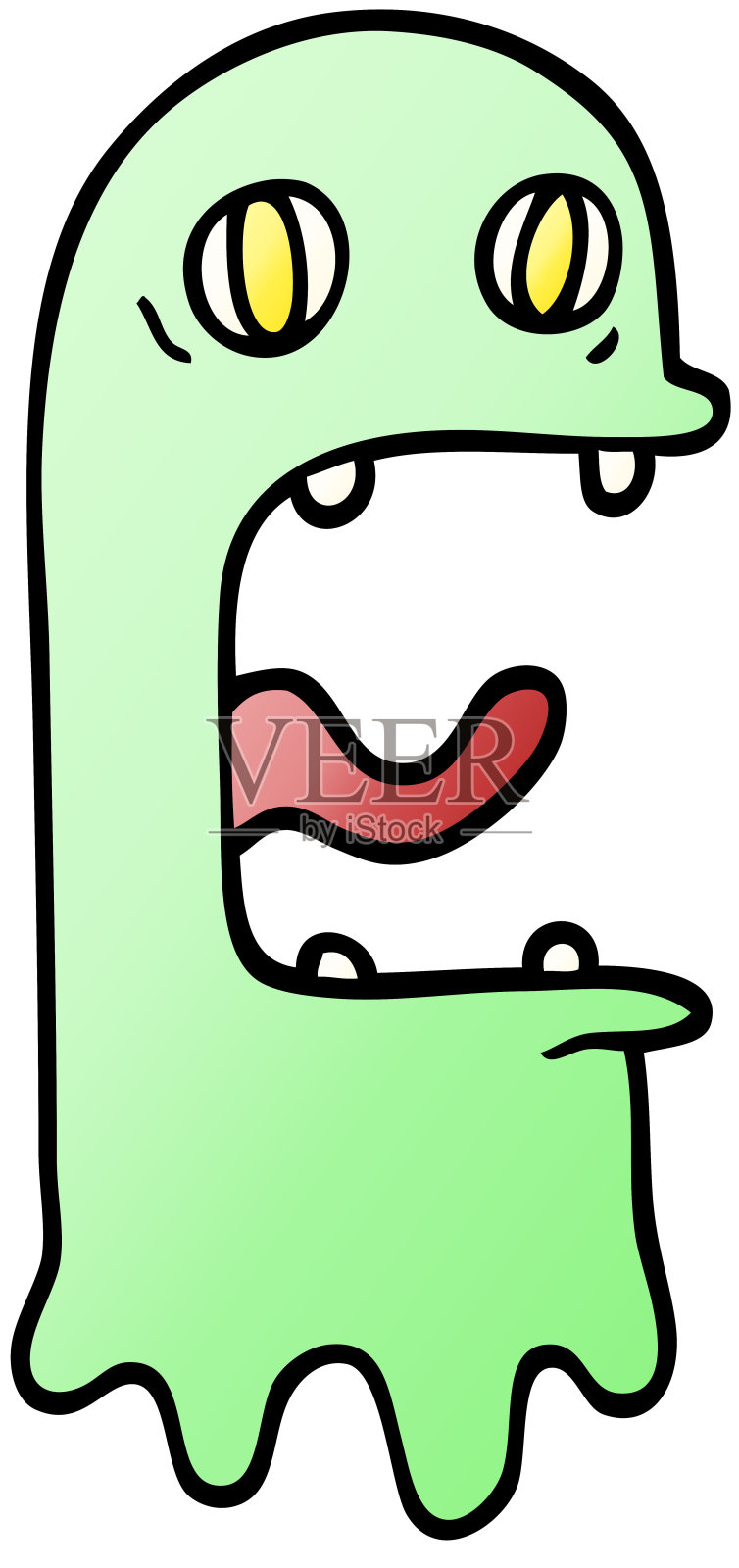 矢量梯度插图卡通幽灵插画图片素材