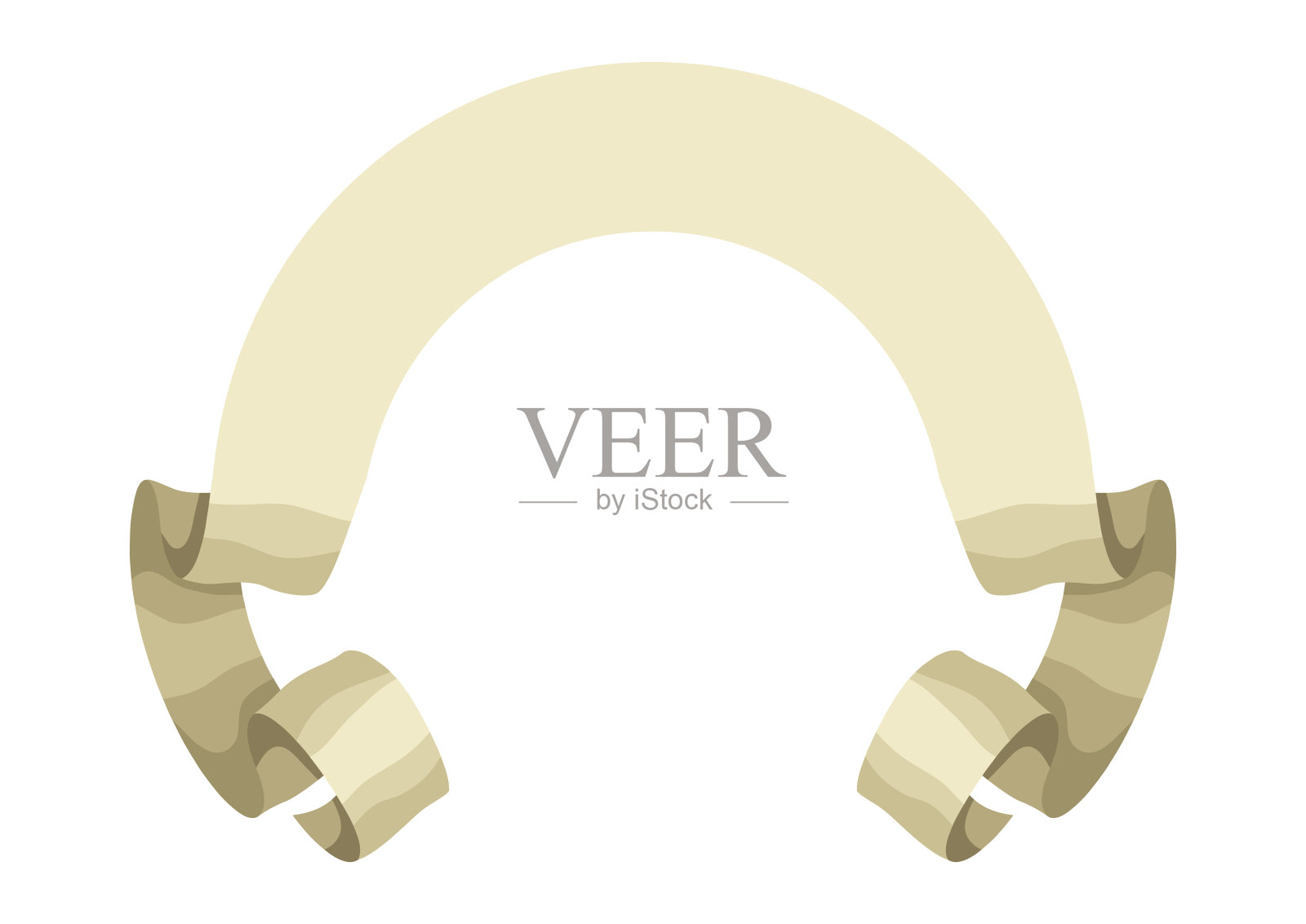 装饰复古丝带的插图。横幅在复古风格。插画图片素材