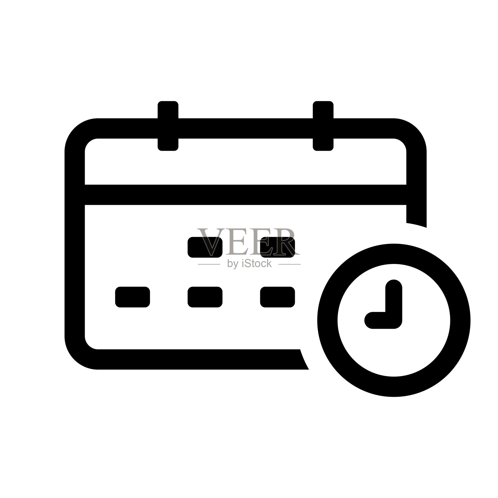 日历简单的平面图标矢量插图图标素材