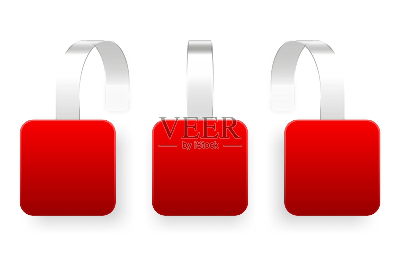 空白的超市促销抖动孤立在白色背景。现实摇摆模板货架广告。销售或折扣标签。特价价签。矢量插图。插画图片素材