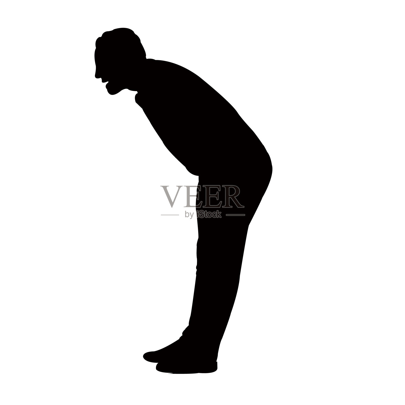 一个人的身体轮廓矢量插画图片素材