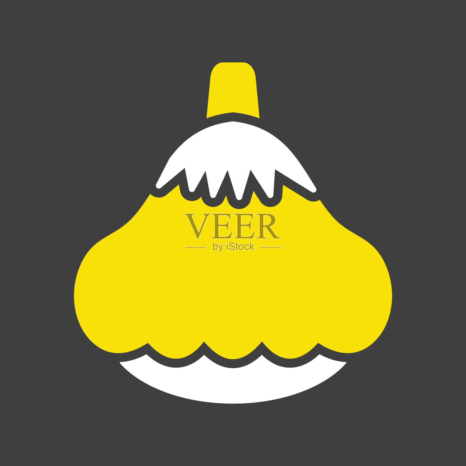 Pattypan壁球或patisson孤立的字形上插画图片素材