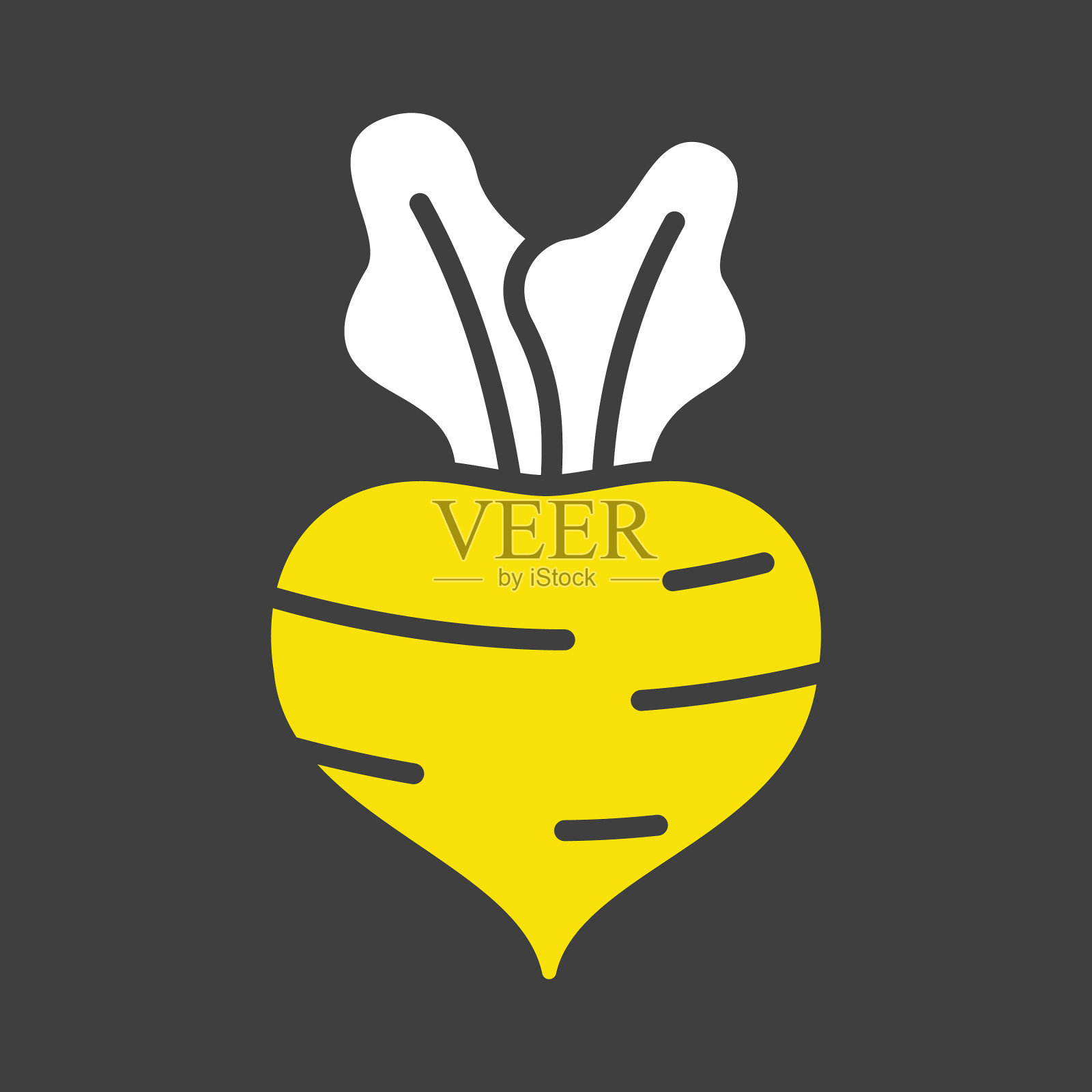 甜菜根孤立的字形在黑暗的背景图标插画图片素材