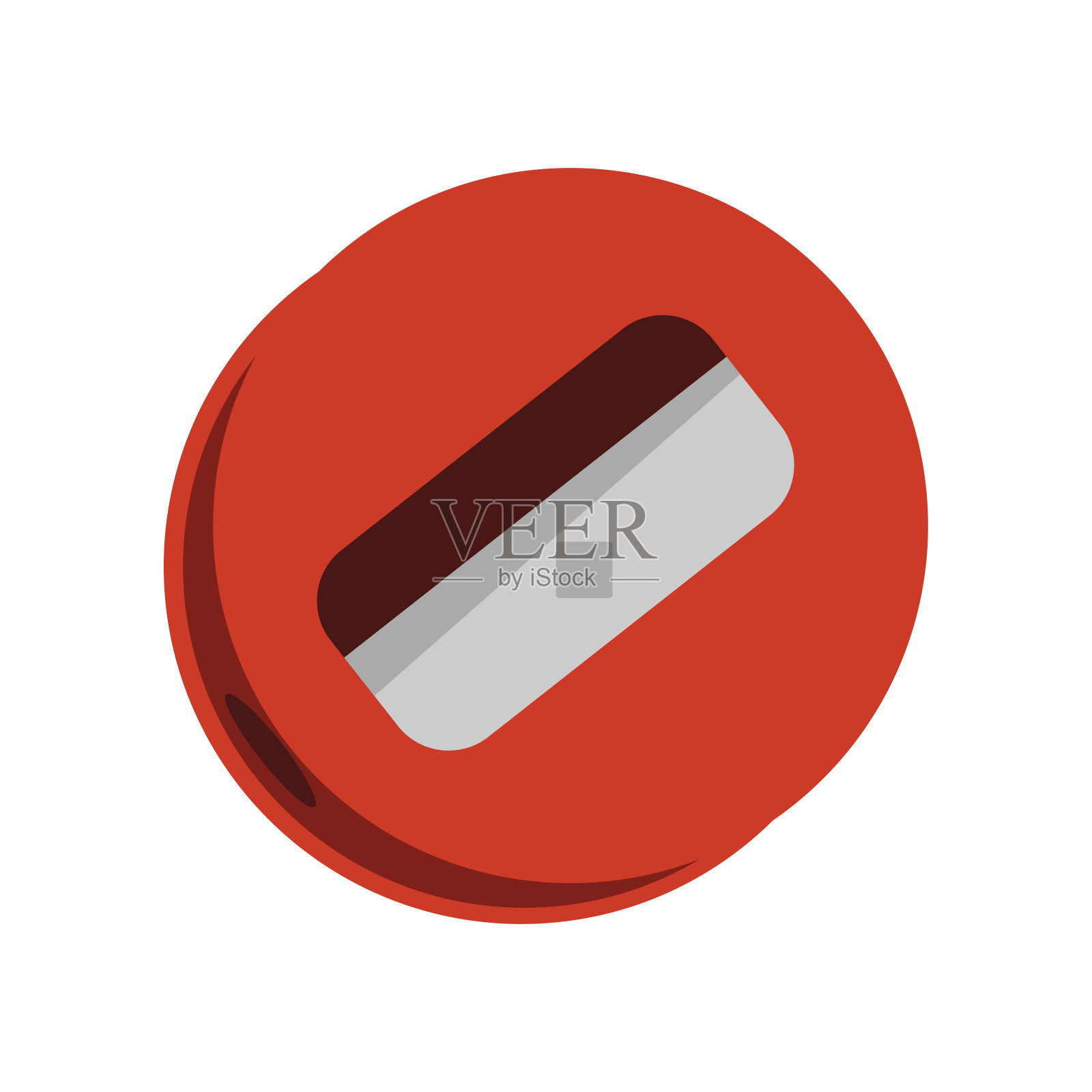 白色背景的卷笔刀插画图片素材