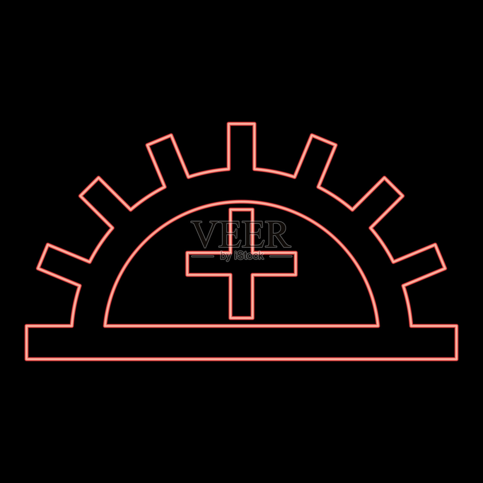 霓虹灯的耐光牢度指示插画图片素材