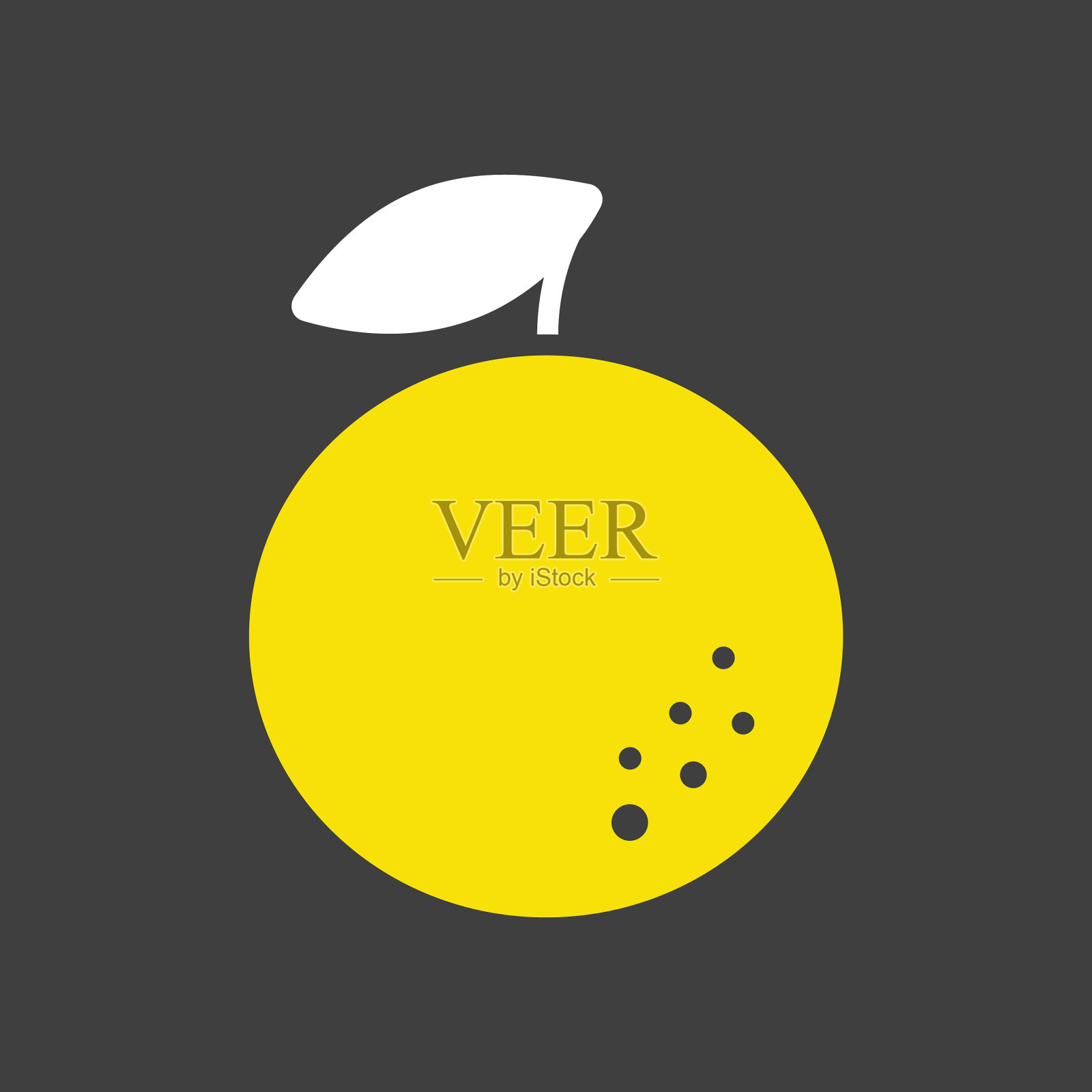 黑色背景上的橙色字形图标图形符号插画图片素材