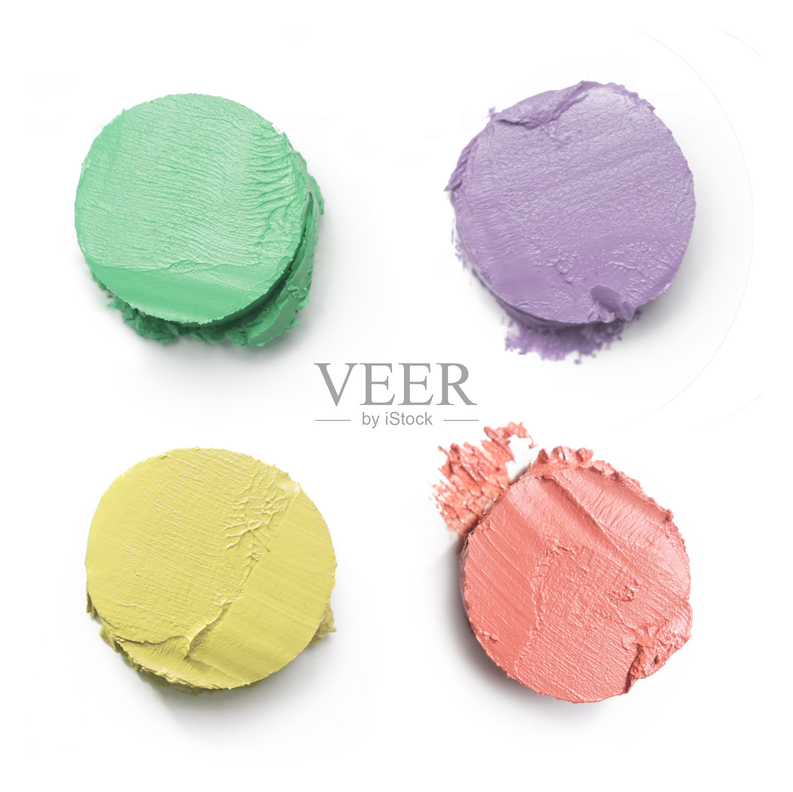 色彩校正遮瑕调色板在四个颜色校正色调。照片摄影图片