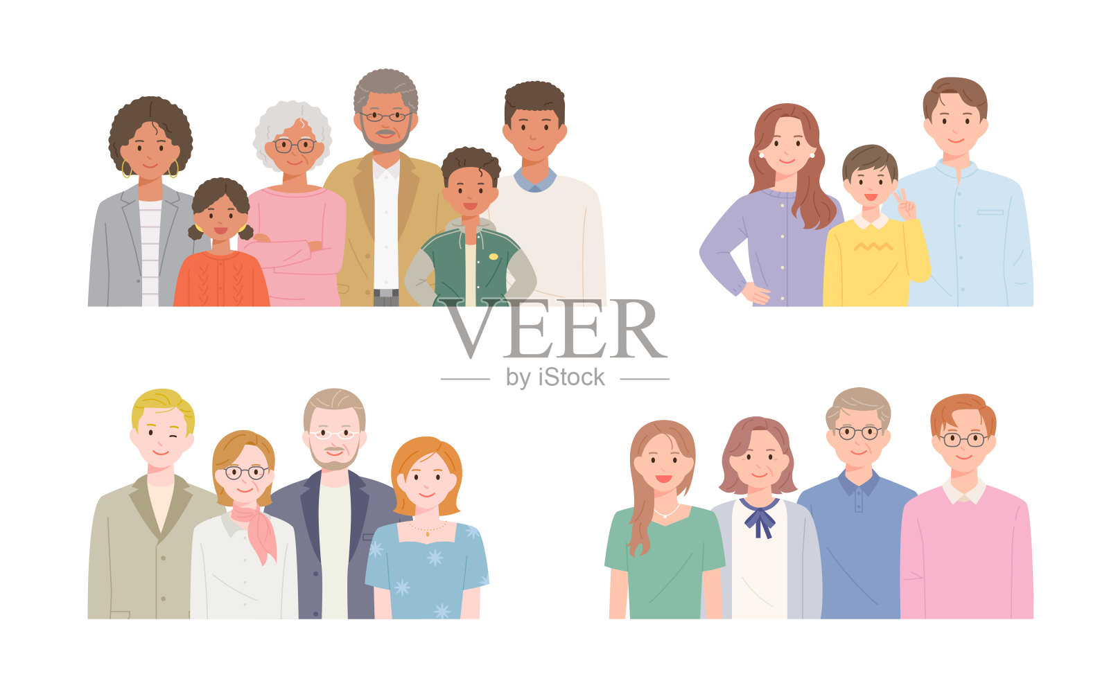 幸福的家庭插画图片素材