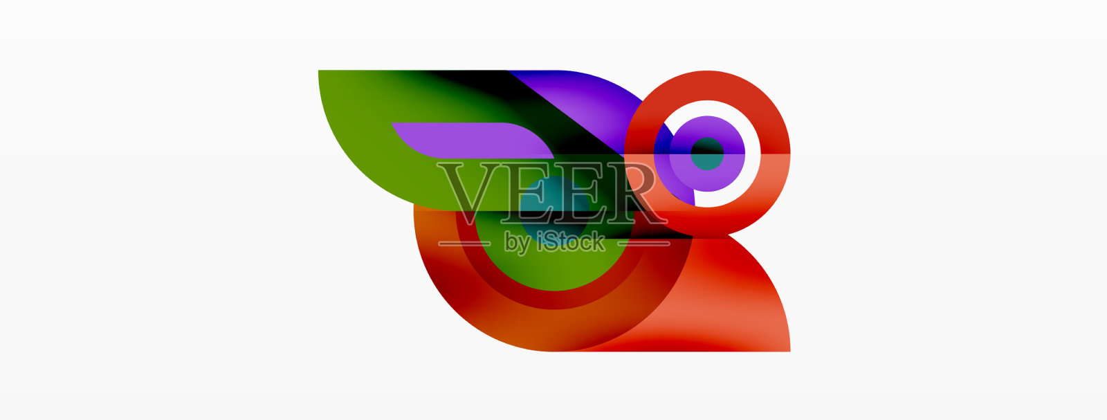 抽象的圆形背景极简主义插画图片素材